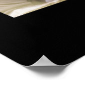 Black Trendy Collage 4 Photos Modern Heart Wedding Poster (Ecke)