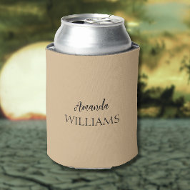 Black Trendy Elegante Vorname | Tan Brown Dosenkühler