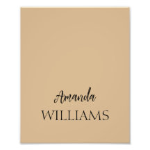 Black Trendy Elegante Vorname | Tan Brown