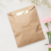Black Trendy Elegante Vorname | Tan Brown Geschenktütchen (Versiegelt)