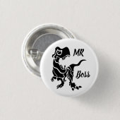 Black Trex The Boss Dino Button (Vorne & Hinten)