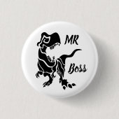 Black Trex The Boss Dino Button (Vorderseite)
