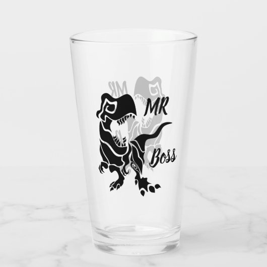 Black Trex The Boss Dino Glas (Rückseite)