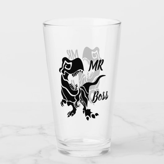 Black Trex The Boss Dino Glas (Vorderseite)
