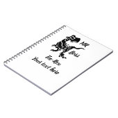 Black Trex The Boss Dino Notizblock (Linke Seite)