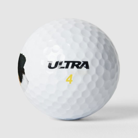 Black Tri Australian Shepherd Cus.Golf Ball 3 Pack (Logo)