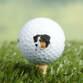 Black Tri Australian Shepherd Cus.Golf Ball 3 Pack (Insitu T-Shirt)