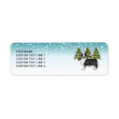 Black Tri Pembroke Corgi Blue Winter Weihnachten (Vorne)