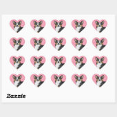 Black Tri Pembroke Welsh Corgi Liebe Hearts Pink Herz-Aufkleber (Blatt)