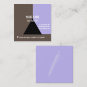BLACK TRIANGLE Square, 2,5" x 2,5" Business Card Quadratische Visitenkarte (Vorne/Hinten)
