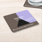 BLACK TRIANGLE Square, 2,5" x 2,5" Business Card Rechteckiger Pappuntersetzer (angewinkelt)