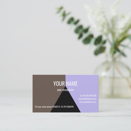 BLACK TRIANGLE Standard, 3,5" x 2,0" Visitenkarte (Stehend Vorderseite)