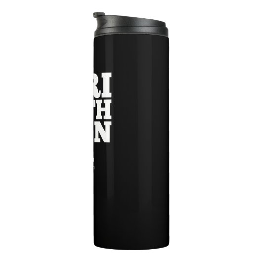 Black ・ Triathlon Motivation Thermosbecher (Nach rechts gedreht)