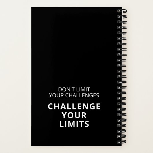 Black ・ Triathlon Training Log & Motivation Notizblock (Rückseite)