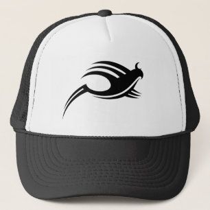 Black Tribal Abstrakt Bird 2 Truckerkappe