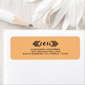 Black Tribal Aztec Abschluss Address Labels (Insitu)