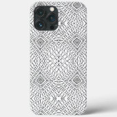 Black Tribal Diamonds Mud Tuch Afrikanisches Muste Case-Mate iPhone Hülle (Rückseite)