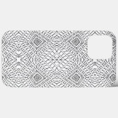 Black Tribal Diamonds Mud Tuch Afrikanisches Muste Case-Mate iPhone Hülle (Rückseite (Horizontal))