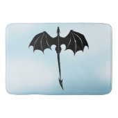 Black Tribal Flight Dragon Fantasy Blue Sky Badematte (Vorderseite)