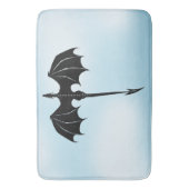 Black Tribal Flight Dragon Fantasy Blue Sky Badematte (Vorderseite Vertikal)