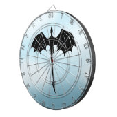 Black Tribal Flight Dragon Fantasy Blue Sky Dartscheibe (Vorderseite rechts)