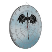 Black Tribal Flight Dragon Fantasy Blue Sky Dartscheibe (Vorderseite Links)