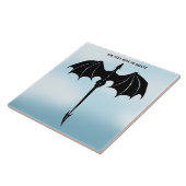 Black Tribal Flight Dragon Fantasy Blue Sky Fliese (Seite)