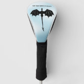 Black Tribal Flight Dragon Fantasy Blue Sky Golf Headcover (Vorderseite)