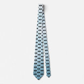 Black Tribal Flight Dragon Fantasy Blue Sky Krawatte (Vorderseite)