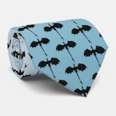 Black Tribal Flight Dragon Fantasy Blue Sky Krawatte (Gerollt)