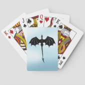 Black Tribal Flight Dragon Fantasy Blue Sky Spielkarten (Rückseite)