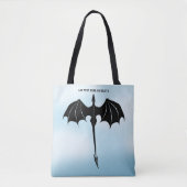 Black Tribal Flight Dragon Fantasy Blue Sky Tasche (Vorderseite)