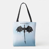 Black Tribal Flight Dragon Fantasy Blue Sky Tasche (Rückseite)