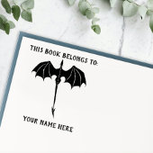 Black Tribal Flight Dragon Fantasy Permastempel