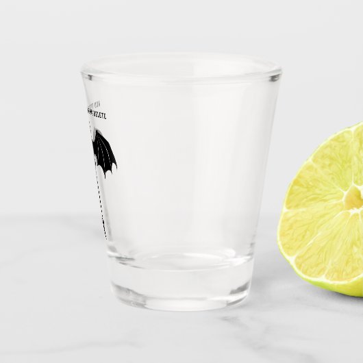 Black Tribal Flight Dragon Fantasy White Schnapsglas (Rechts)