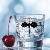 Black Tribal Flight Dragon Fantasy White Schnapsglas