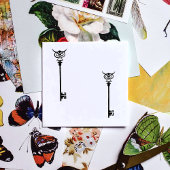 Black Tribal Owl Key Permastempel