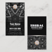 Black Tribal Star Business Card Visitenkarte (Vorne/Hinten)