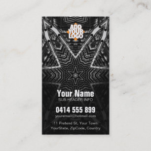 Black Tribal Star Business Card Visitenkarte