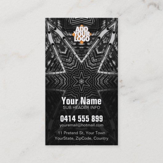 Black Tribal Star Business Card Visitenkarte (Vorderseite)