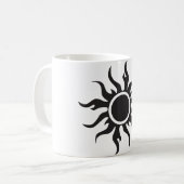 Black Tribal Sun Kaffeetasse (Vorderseite Links)