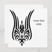 BLACK Tribal Tattoo - Tulpe + Ihre Ideen (Vorne/Hinten)