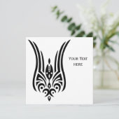 BLACK Tribal Tattoo - Tulpe + Ihre Ideen (Stehend Vorderseite)