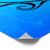 Black Tribal Turtle Poster (Ecke)