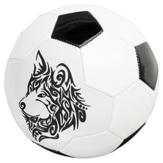 Black Tribal Wolf Fußball (Dreiviertel)