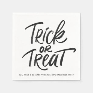 Black Trick oder Treat Letting Halloween-Party Serviette