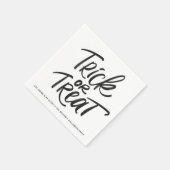 Black Trick oder Treat Letting Halloween-Party Serviette (Ecke)