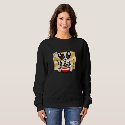 Black Tricolor Corgi Pullover (Vorne ganz)