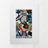 Black Trifold Card Dreifach Gefaltete Karte (Cover)