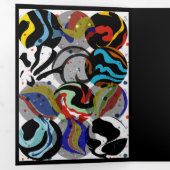 Black Trifold Card Dreifach Gefaltete Karte (Innen Erste Seite)